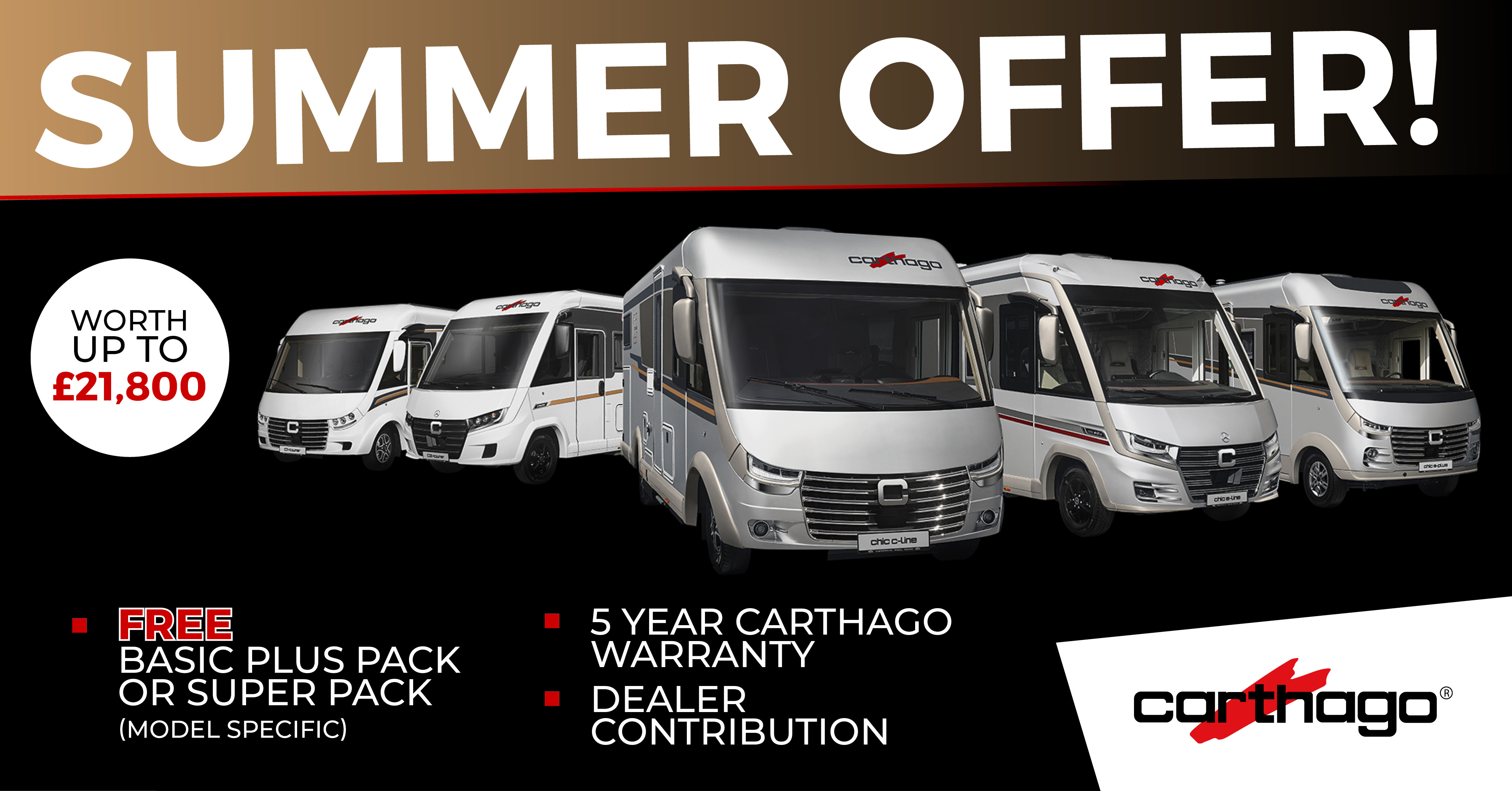 E S Hartley Carthago Summer Offer